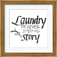 Framed 'Laundry Room II White' border=