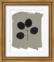 Framed 'Nature by the Lake Leaves II Gray' border=