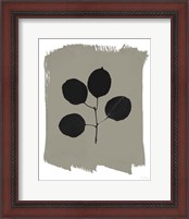 Framed 'Nature by the Lake Leaves II Gray' border=