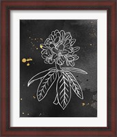 Framed 'Indigo Blooms II Black' border=