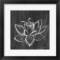 Lotus Gray Framed Print