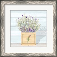 Framed 'Lavender and Wood Square III' border=