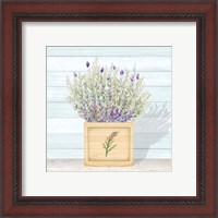 Framed 'Lavender and Wood Square III' border=