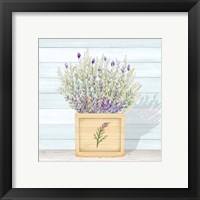 Framed 'Lavender and Wood Square III' border=