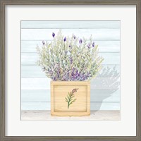 Framed 'Lavender and Wood Square III' border=