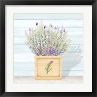 Framed 'Lavender and Wood Square III' border=