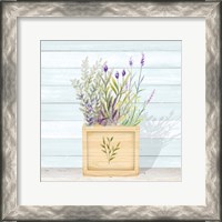 Framed 'Lavender and Wood Square IV' border=