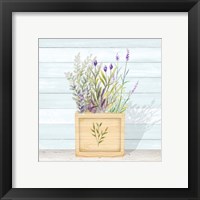 Framed 'Lavender and Wood Square IV' border=