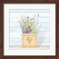 Framed Lavender and Wood Square IV