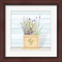 Framed 'Lavender and Wood Square IV' border=