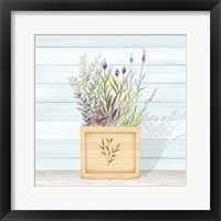 Lavender and Wood Square IV Framed Print
