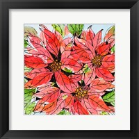 Vibrant Poinsettias I Framed Print