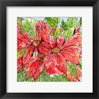 Framed Vibrant Poinsettias II