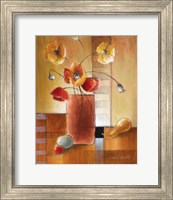 Framed 'Afternoon Poppy Still Life I' border=