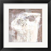 Neutral Figure on Abstract Square I Framed Print
