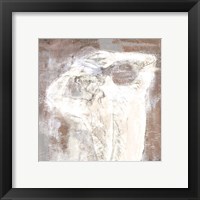 Framed 'Neutral Figure on Abstract Square I' border=