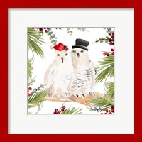 Framed 'Holiday Owls' border=