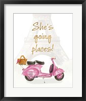 She's Going Places I Framed Print
