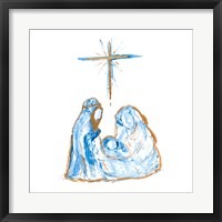 Framed Blue and Gold Nativity I