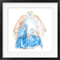 Framed Blue and Gold Nativity II