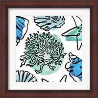 Framed 'Coastal Contours Fusion IV' border=