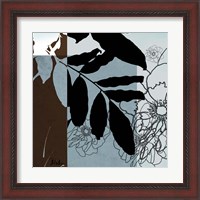 Framed 'Blue & White Silhouette II' border=