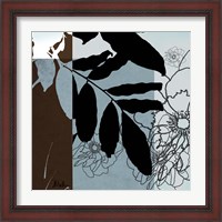 Framed 'Blue & White Silhouette II' border=