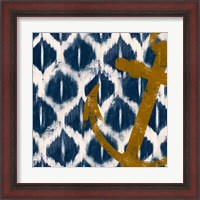 Framed 'Nautical Ikat I' border=