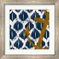 Framed 'Nautical Ikat I' border=