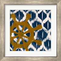 Framed 'Nautical Ikat II' border=