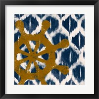 Framed 'Nautical Ikat II' border=