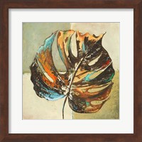 Framed 'Contemporary Leaves I' border=