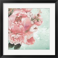 Framed 'Pink Peonies I' border=