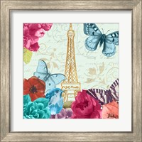 Framed 'Belles Fleurs a Paris I' border=