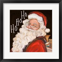 Framed Smiling Santa Ho Ho Ho