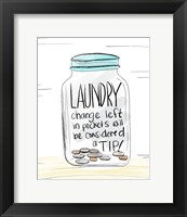 Framed Laundry Tip Jar