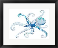 Azul Dotted Octopus II Framed Print