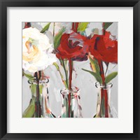 Red Romantic Blossoms I Framed Print