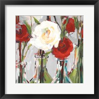 Red Romantic Blossoms II Framed Print