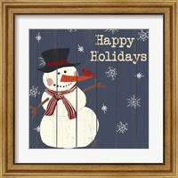 Framed 'Cardinals And Snowmen I' border=