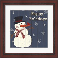 Framed 'Cardinals And Snowmen I' border=