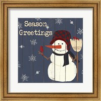 Framed 'Cardinals And Snowmen II' border=