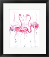 Framed Flamingo Trio