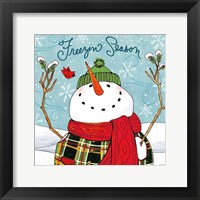 Framed 'Snowplace Like Home III' border=