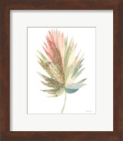 Framed 'Boho Tropical Leaf IV on White' border=