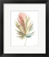 Framed 'Boho Tropical Leaf IV on White' border=