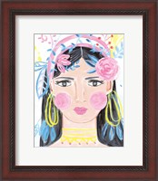 Framed 'Boho Lady III' border=