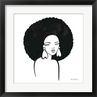 Framed 'Afro Girl I' border=