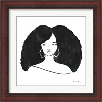 Framed 'Afro Girl II' border=