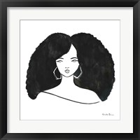 Framed 'Afro Girl II' border=